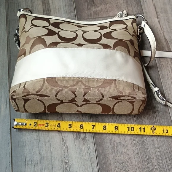 Coach Beige and White Crossbody Bag - Picture 9 of 16